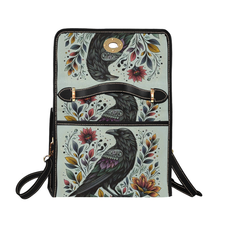 Raven Goth Witch Satchel Bag For Boho Hippie