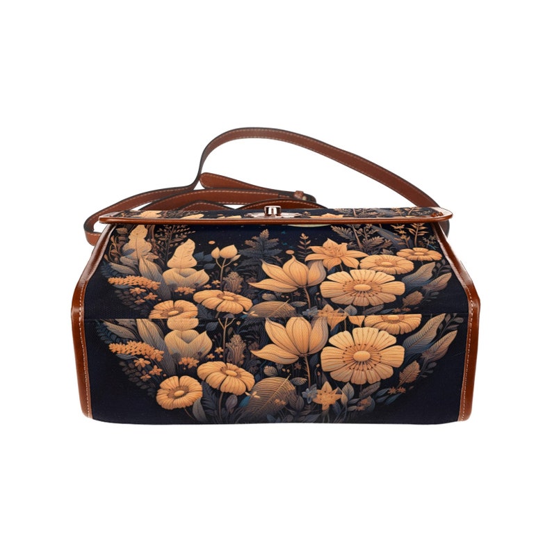 Celestial Moon Floral Witchy Satchel Bag For Hippie