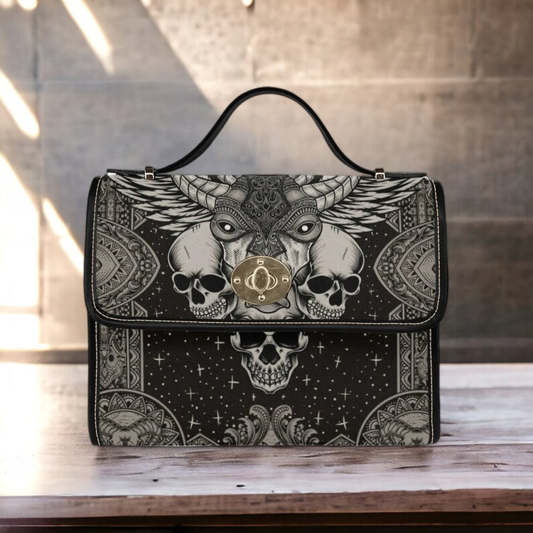 Skull Goth Witchy Satchel Bag For Hippie