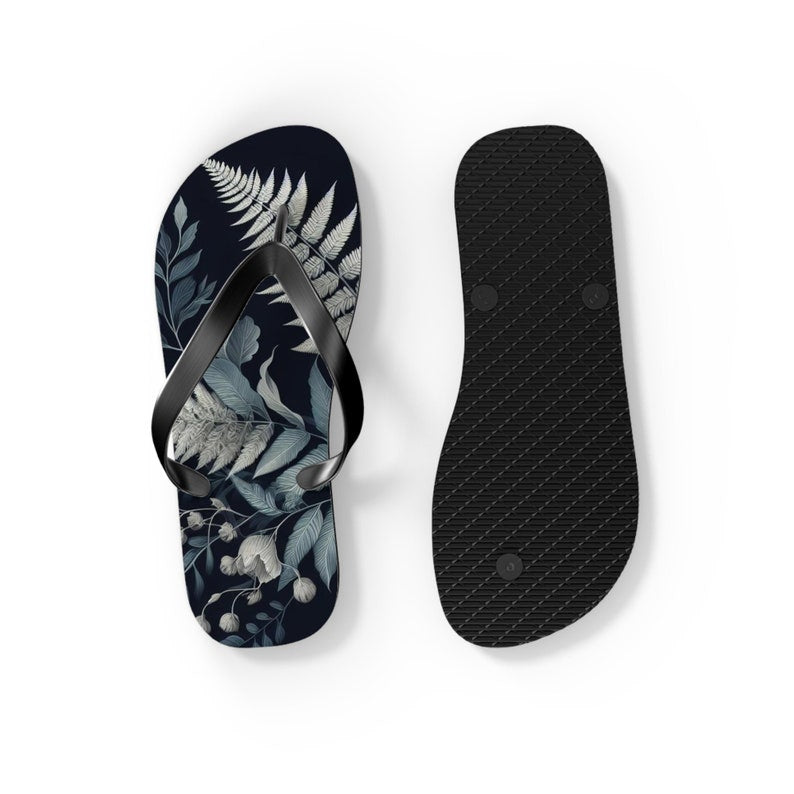 hippieartzone - Fern Floral Flip-Flops.
