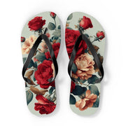 hippieartzone - Rose Floral Flip-Flops