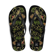 hippieartzone - Colorful Botanical Ladies Flip-Flops.
