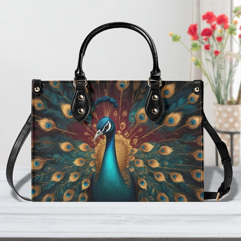 Peacock Lover Bag Cute Crossbody Purse Shoulder Bag For Boho Hippie Style