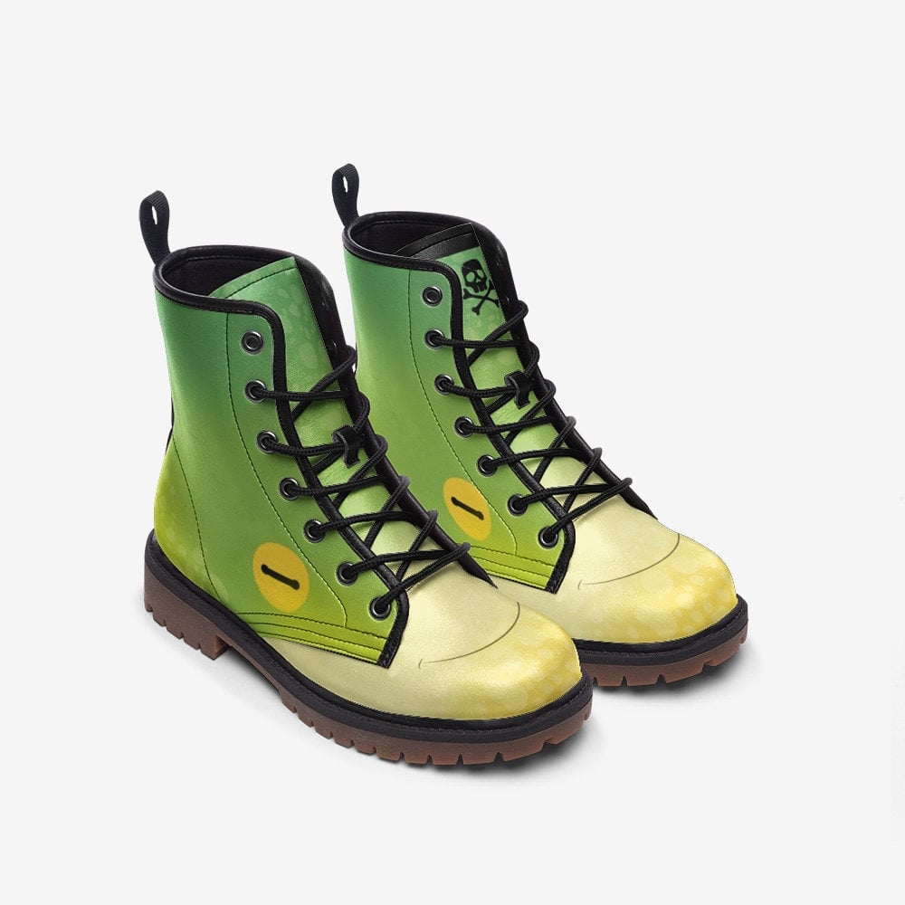 Hippie Art Zone - Tropical Frog Gothic, Punk, And Combat Boots In Unisex