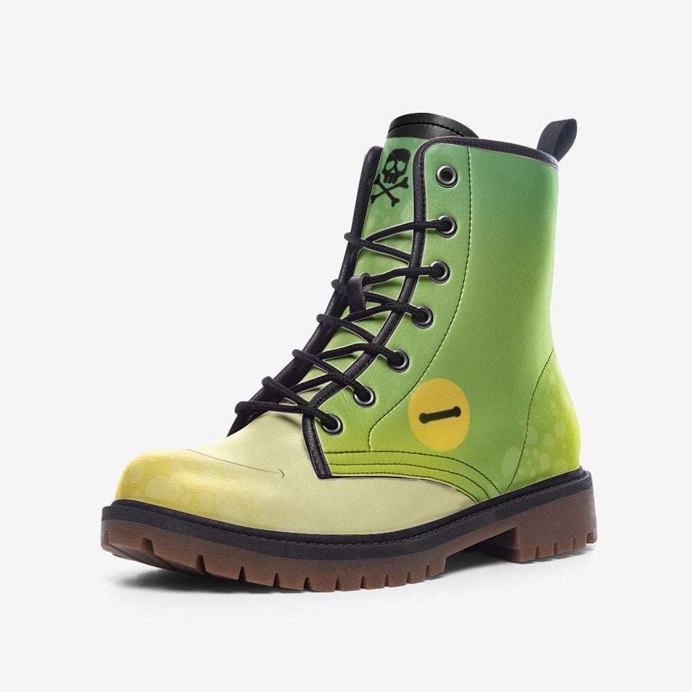 Hippie Art Zone - Tropical Frog Gothic, Punk, And Combat Boots In Unisex