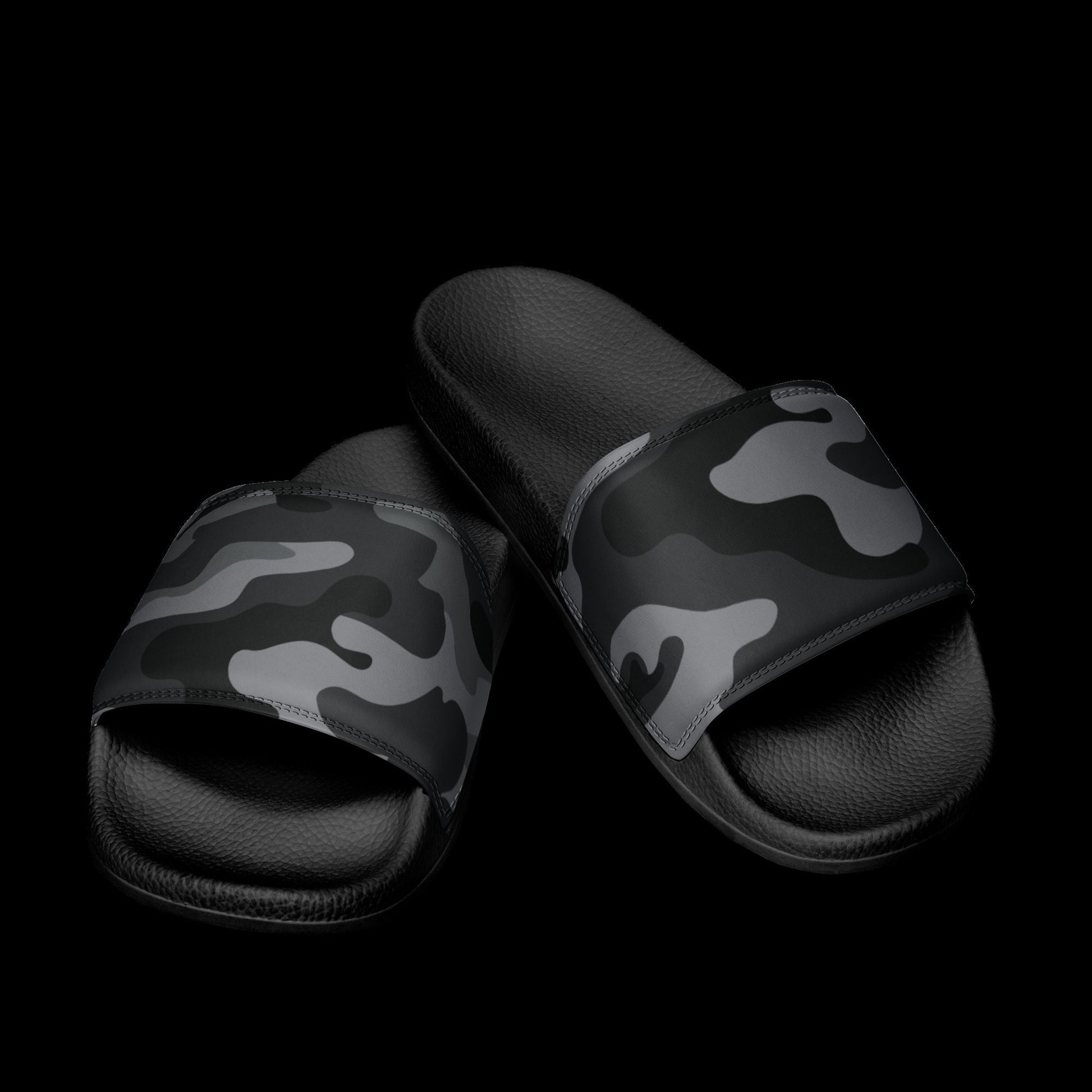 hippieartzone - Men’s Grey Camo slides Camo Slides