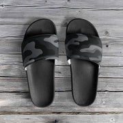 hippieartzone - Men’s Grey Camo slides Camo Slides