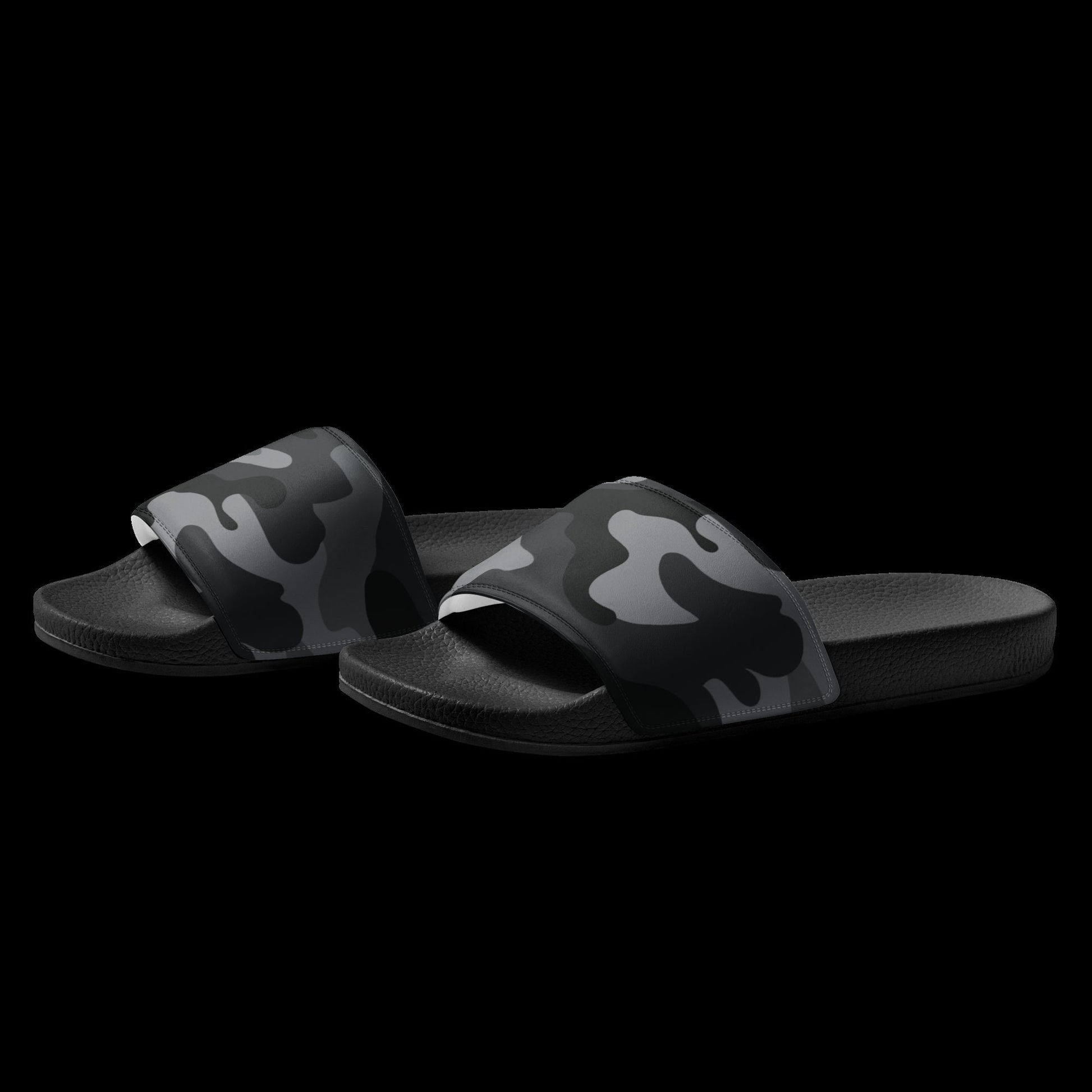 hippieartzone - Men’s Grey Camo slides Camo Slides