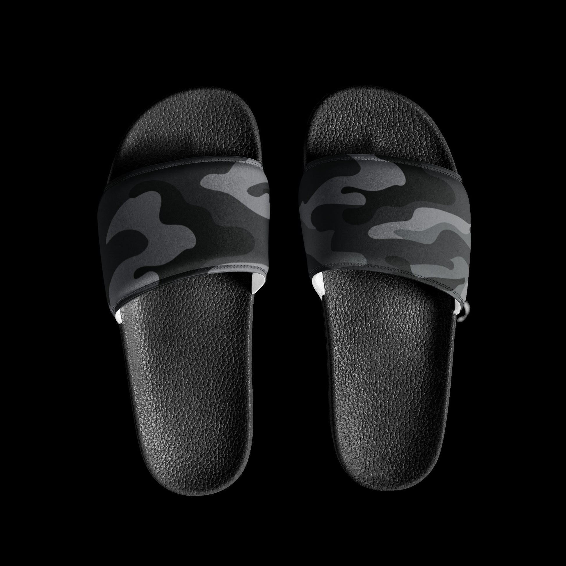 hippieartzone - Men’s Grey Camo slides Camo Slides