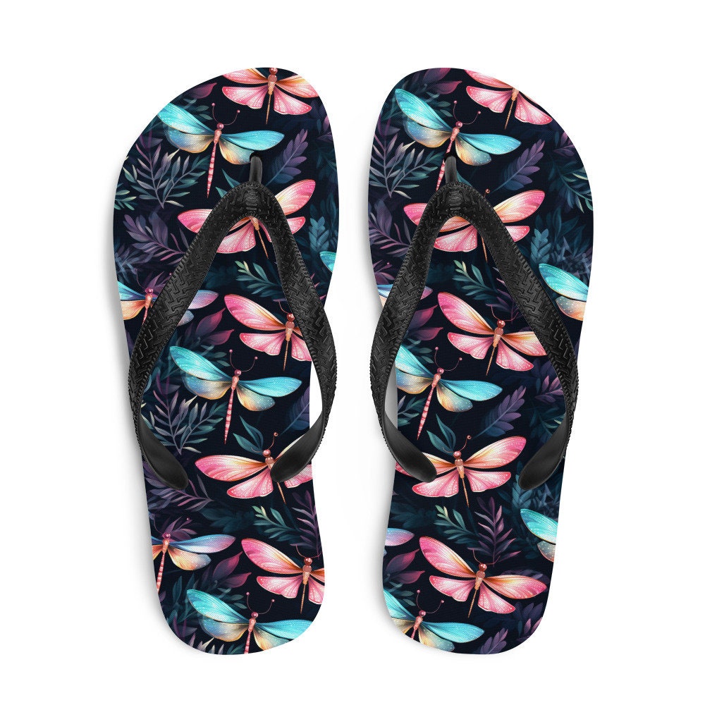 hippieartzone - Dragonfly Summer Flip Flops