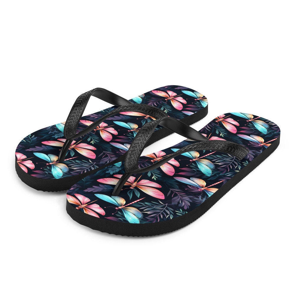 hippieartzone - Dragonfly Summer Flip Flops