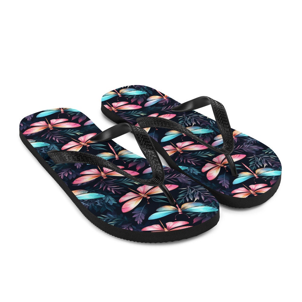 hippieartzone - Dragonfly Summer Flip Flops