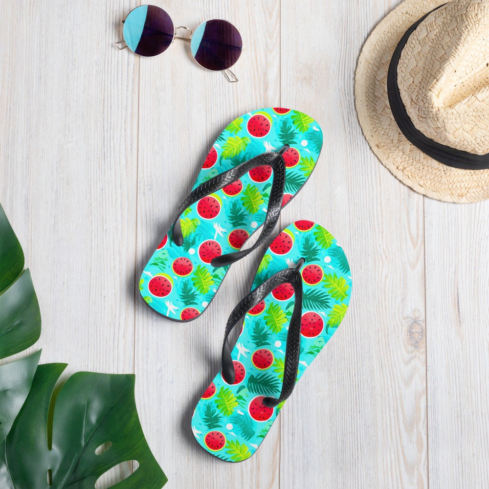 hippieartzone - Watermelon Vibes Flip Flops