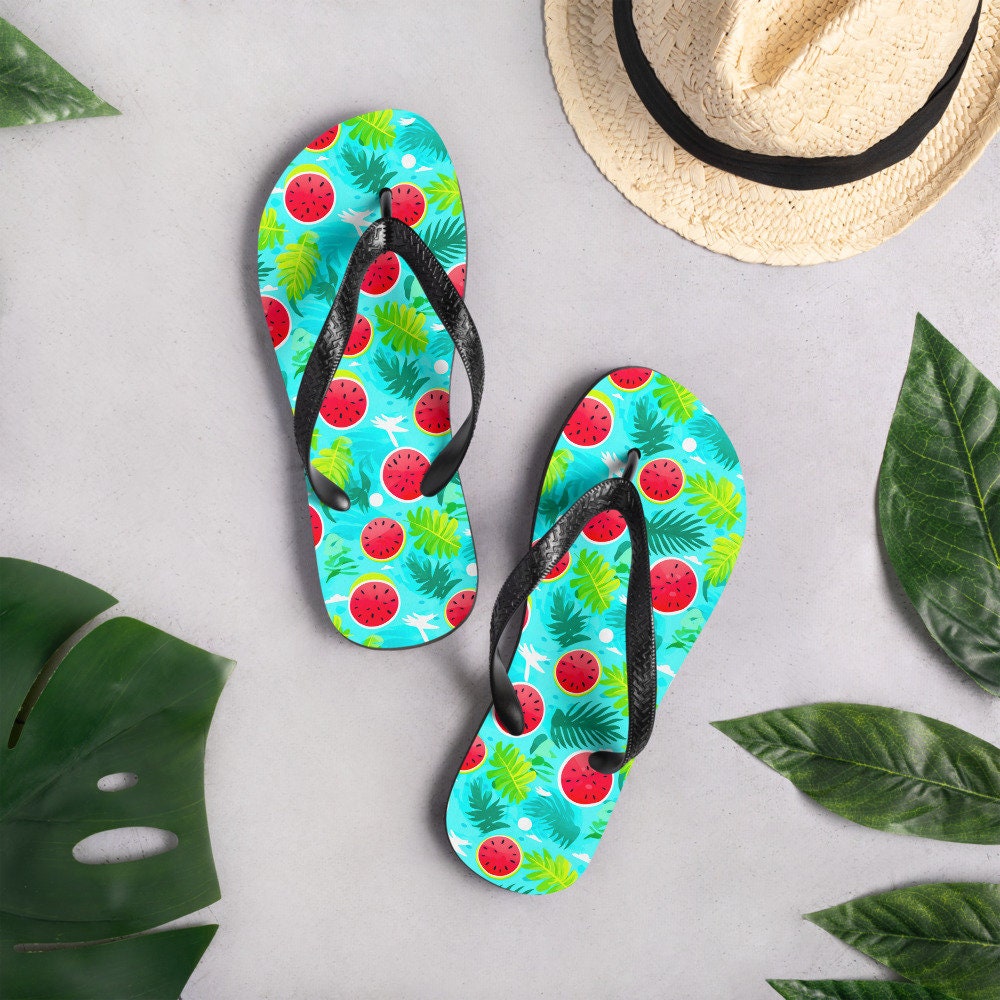 hippieartzone - Watermelon Vibes Flip Flops