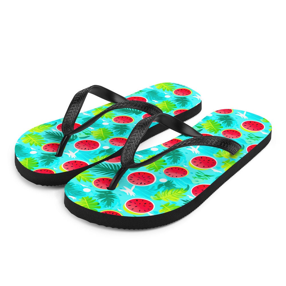 hippieartzone - Watermelon Vibes Flip Flops