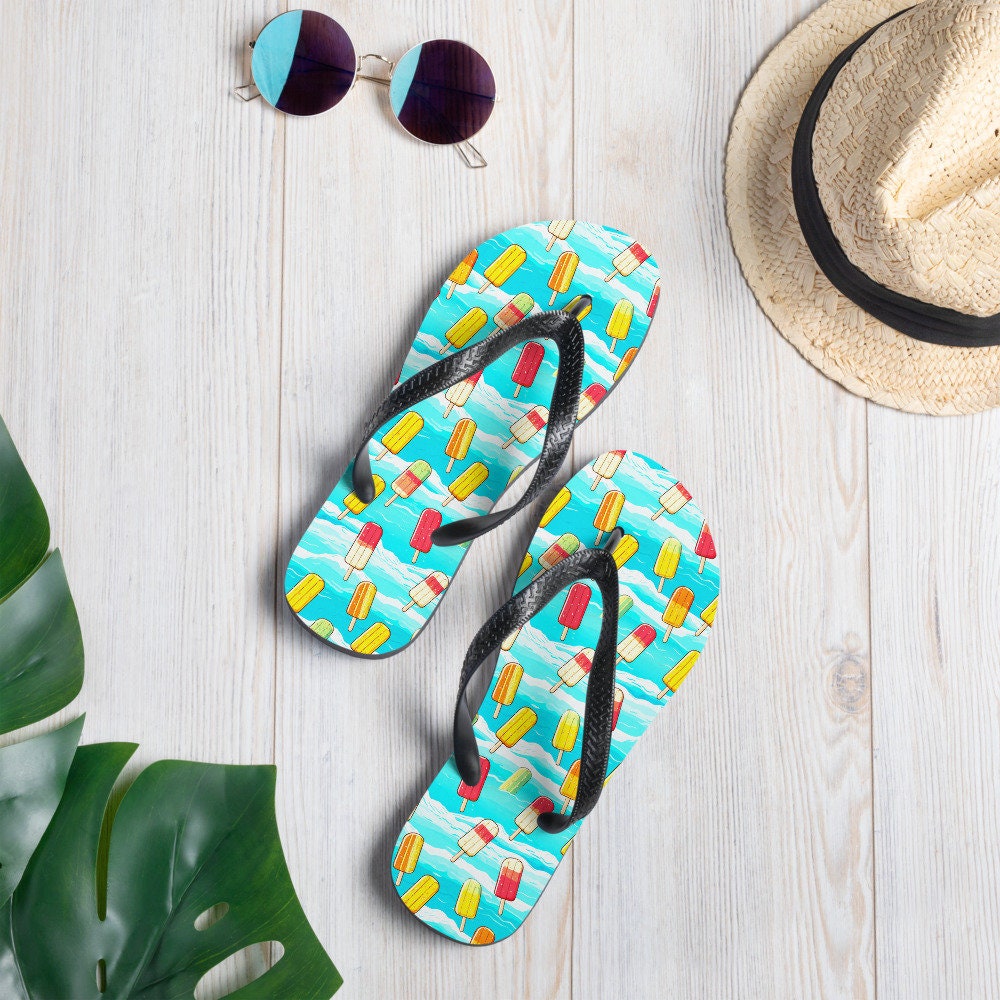 hippieartzone - Surfboard Popsicle Flip Flops