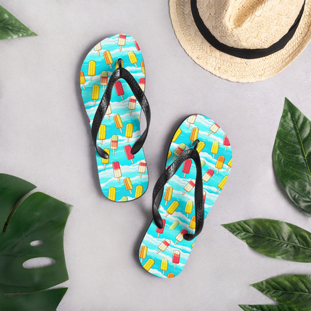 hippieartzone - Surfboard Popsicle Flip Flops