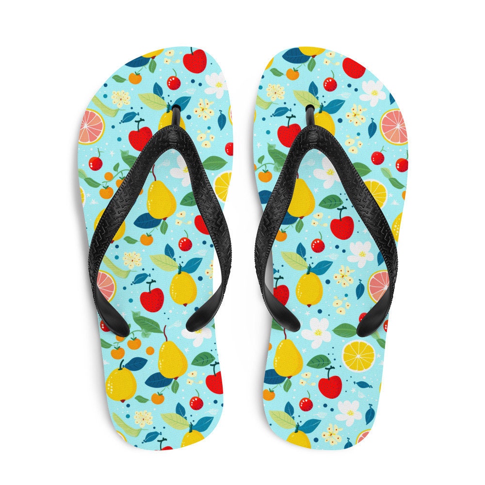 hippieartzone - Summer Fruit Garden Flip Flops