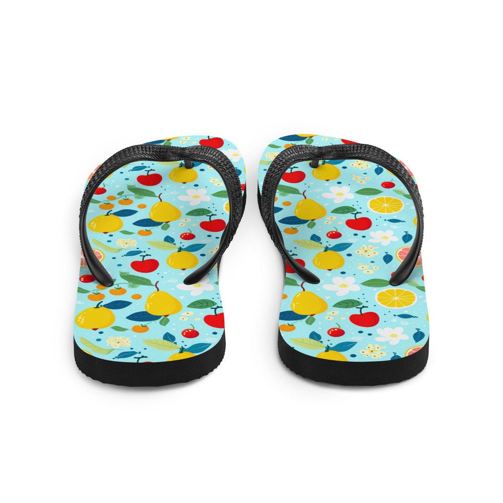 hippieartzone - Summer Fruit Garden Flip Flops