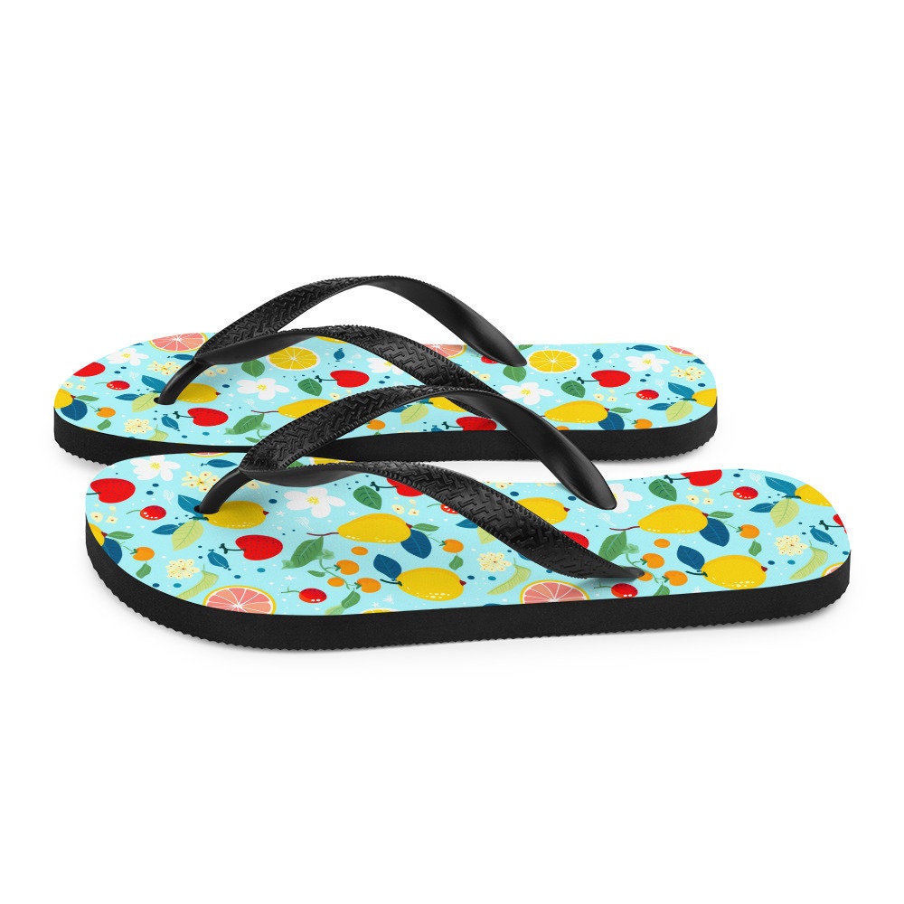 hippieartzone - Summer Fruit Garden Flip Flops