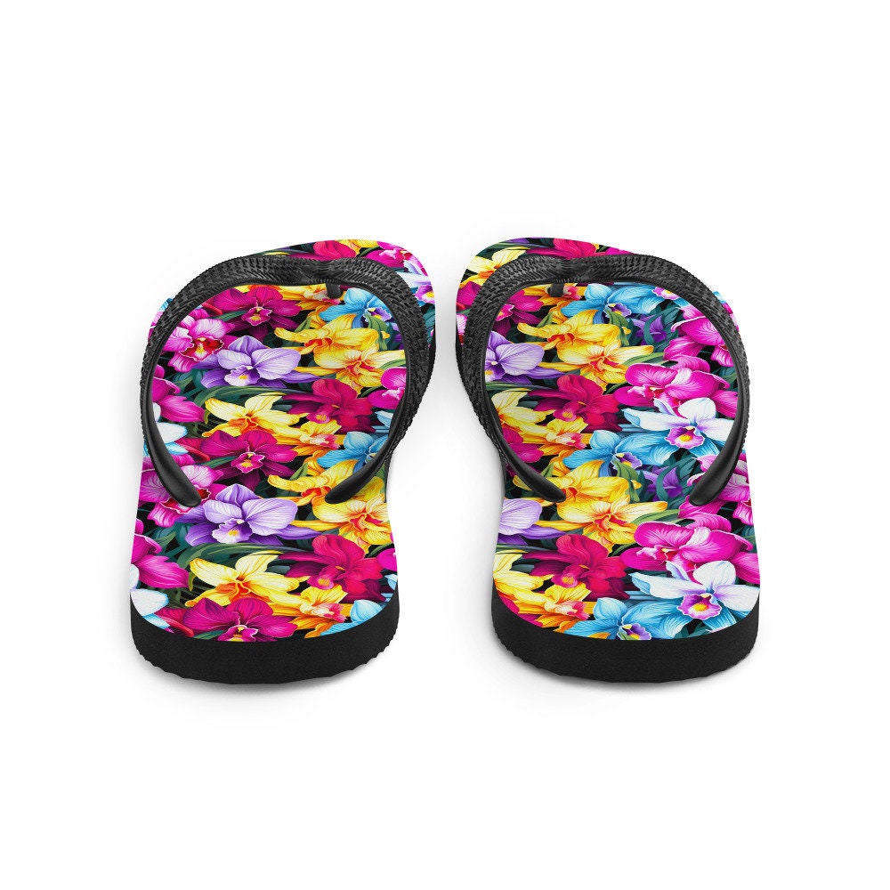 hippieartzone - Colorful Orchid Flip Flops