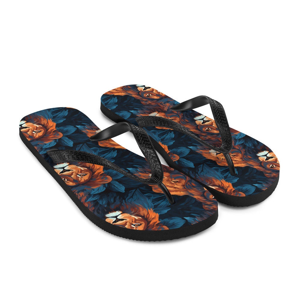 hippieartzone - Dual Lion Flip Flops