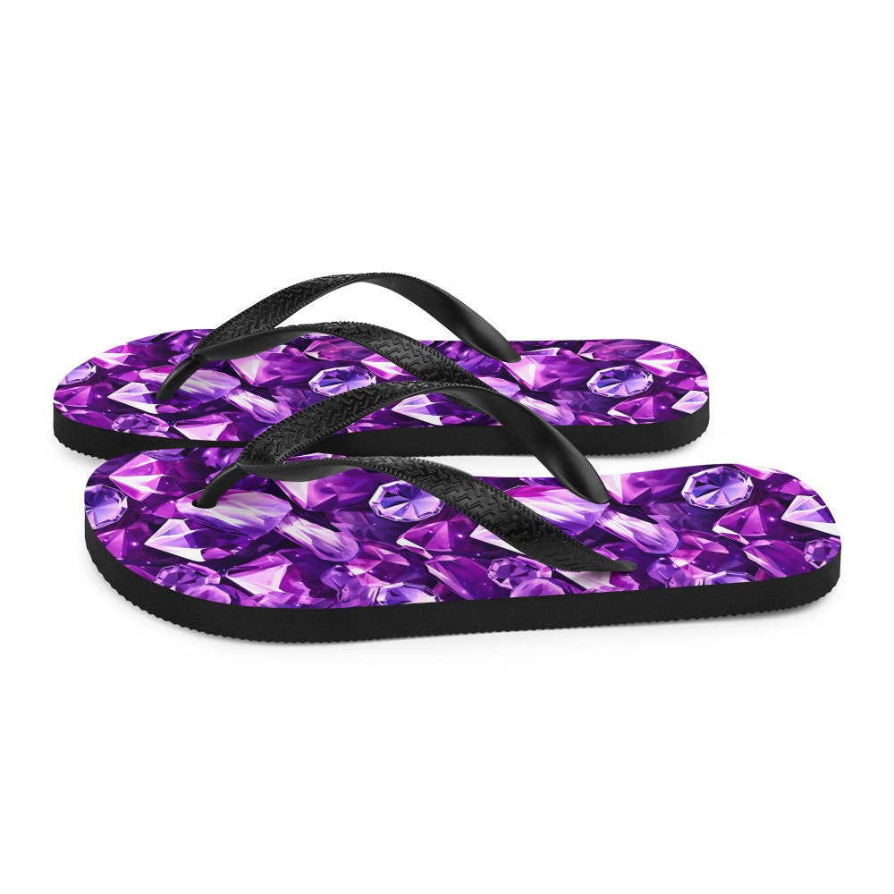 hippieartzone - Amethyst Summer Flip Flops