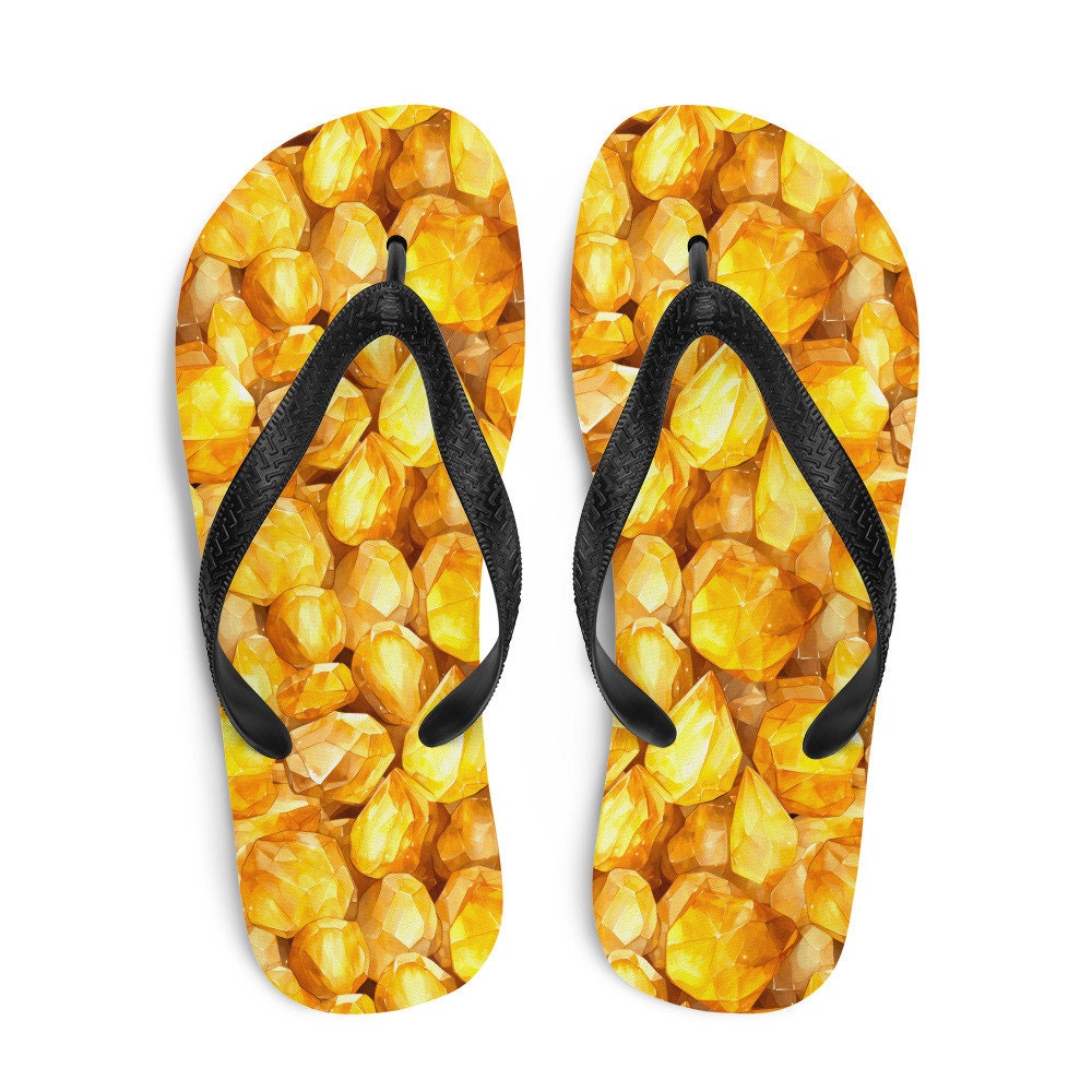 hippieartzone - Citrine Summer Flip Flops