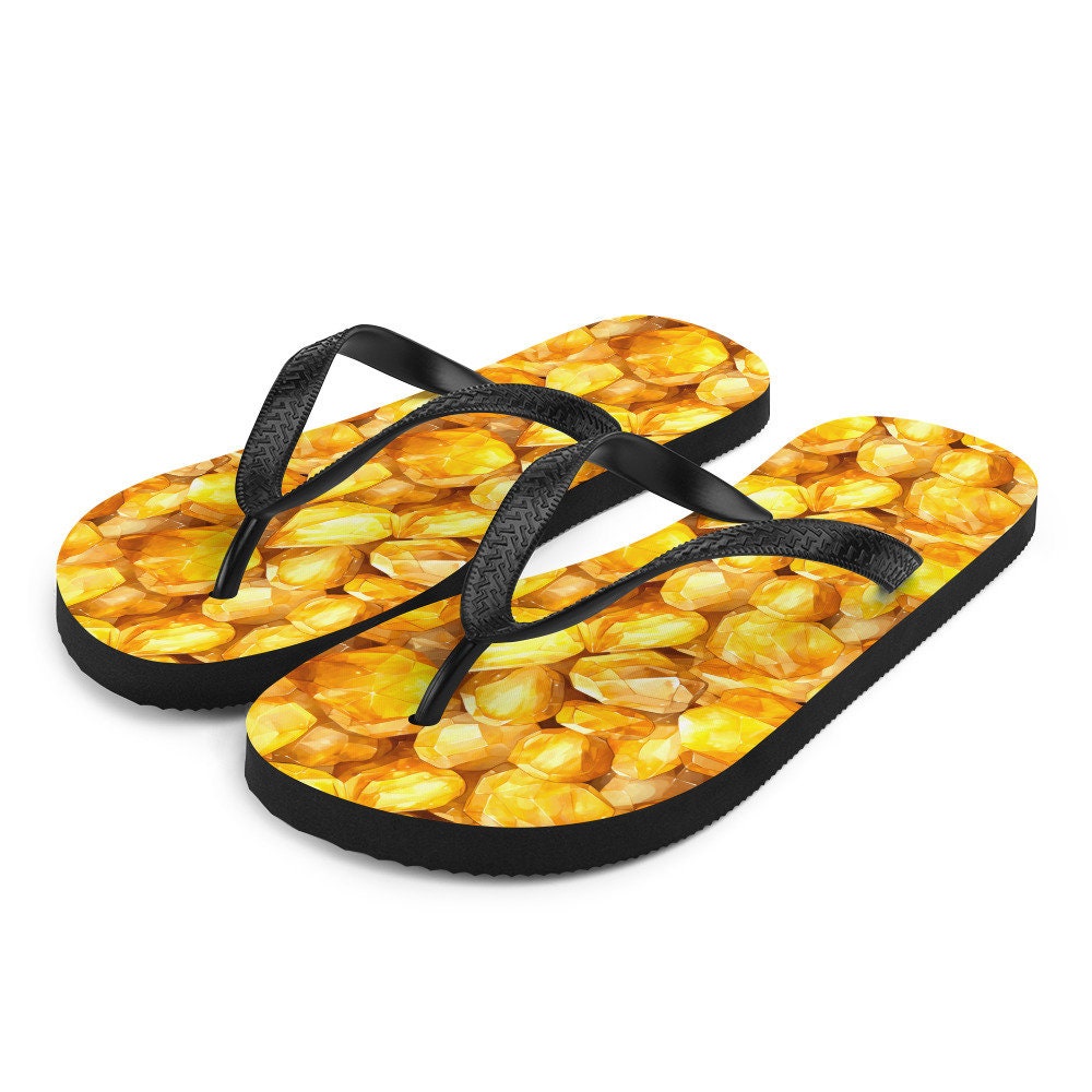 hippieartzone - Citrine Summer Flip Flops