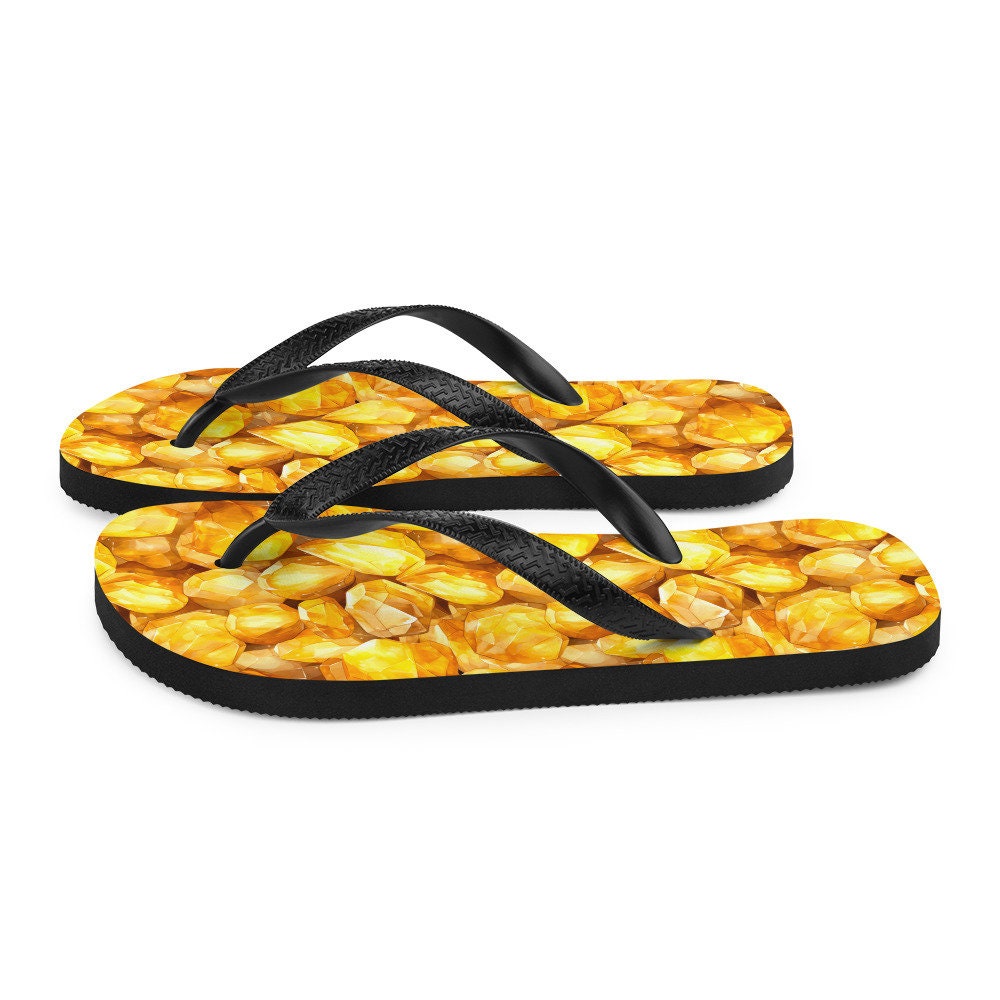 hippieartzone - Citrine Summer Flip Flops