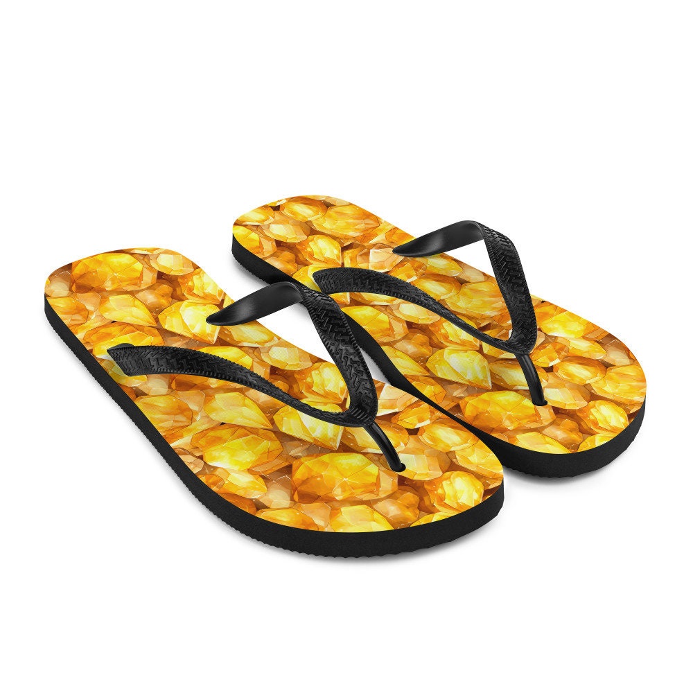 hippieartzone - Citrine Summer Flip Flops