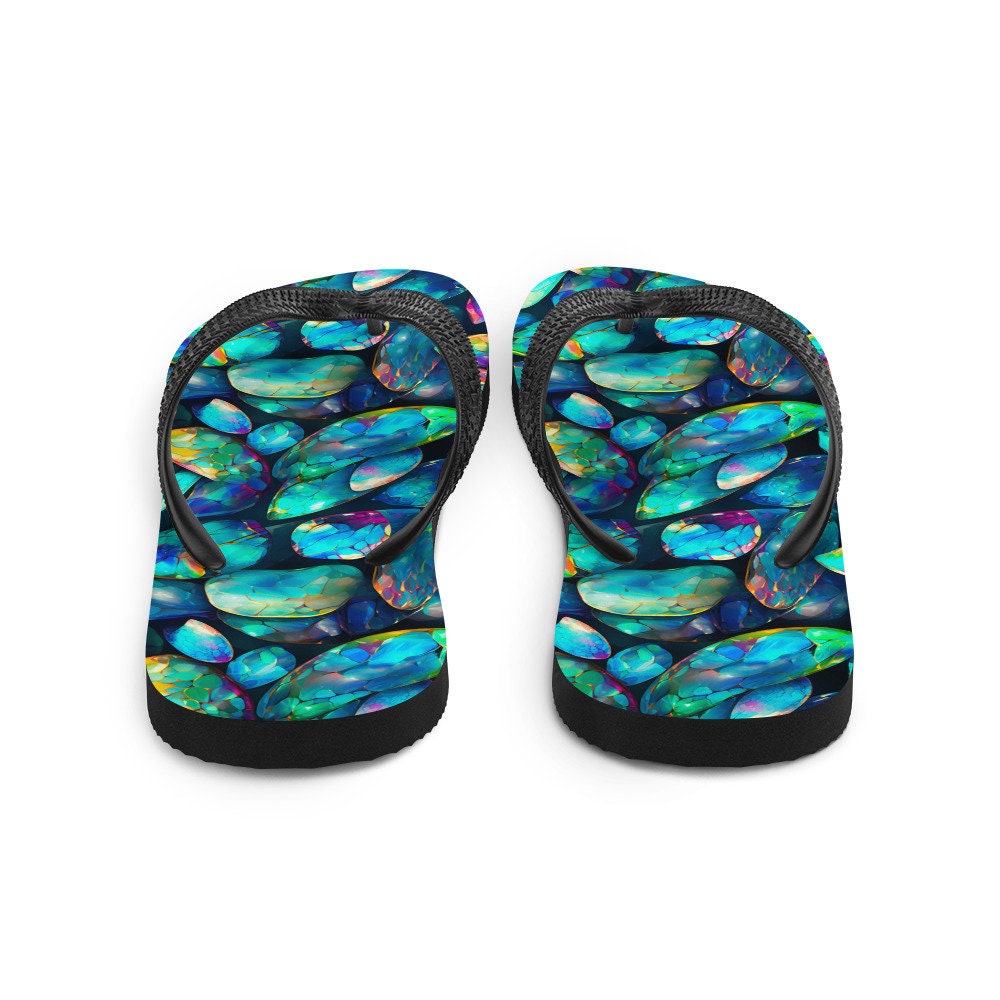 hippieartzone - Fire Opal Summer Flip Flops