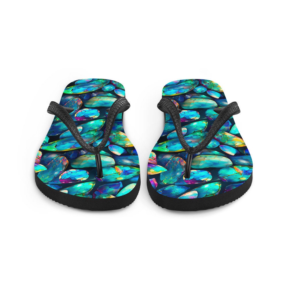 hippieartzone - Fire Opal Summer Flip Flops