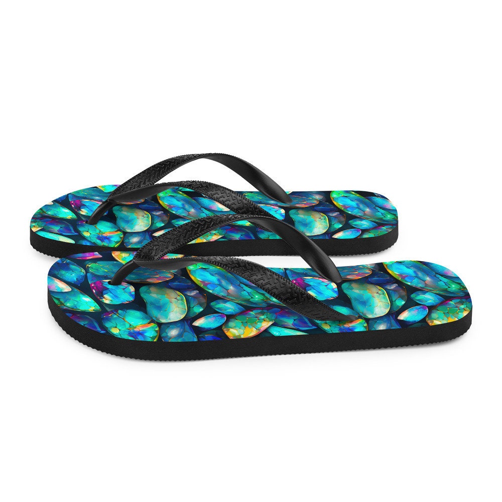 hippieartzone - Fire Opal Summer Flip Flops