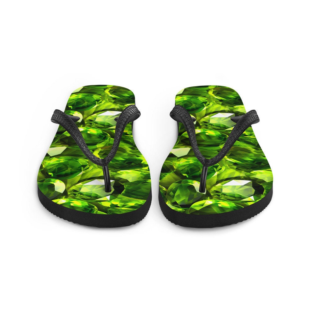 hippieartzone - Sun-Kissed Peridot Flip Flops