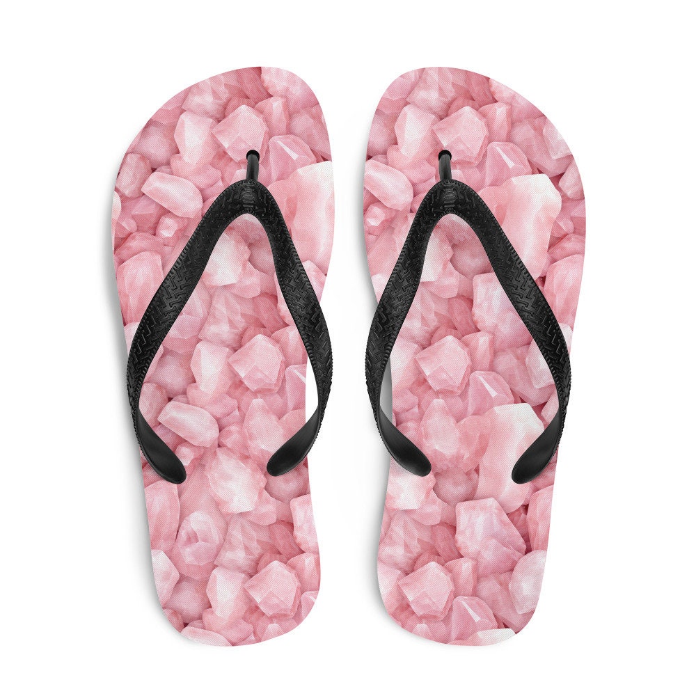 hippieartzone - Love-infused Rose Quartz Flip Flops