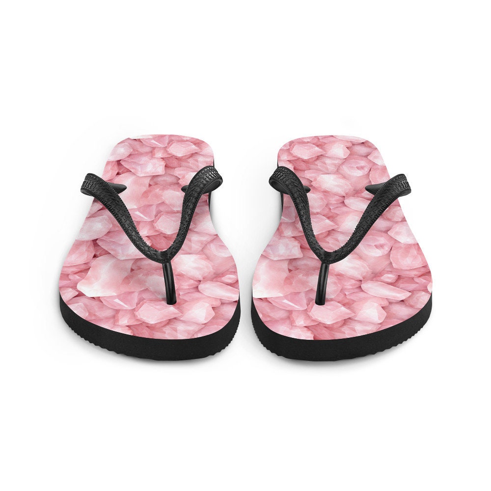 hippieartzone - Love-infused Rose Quartz Flip Flops