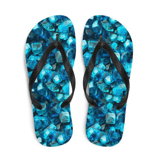 hippieartzone - Serene Blue Apatite Summer Flip Flops