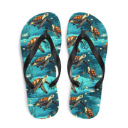 hippieartzone - Sea Turtle Flip Flops