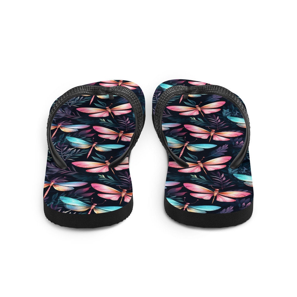 hippieartzone - Dragonfly Summer Flip Flops