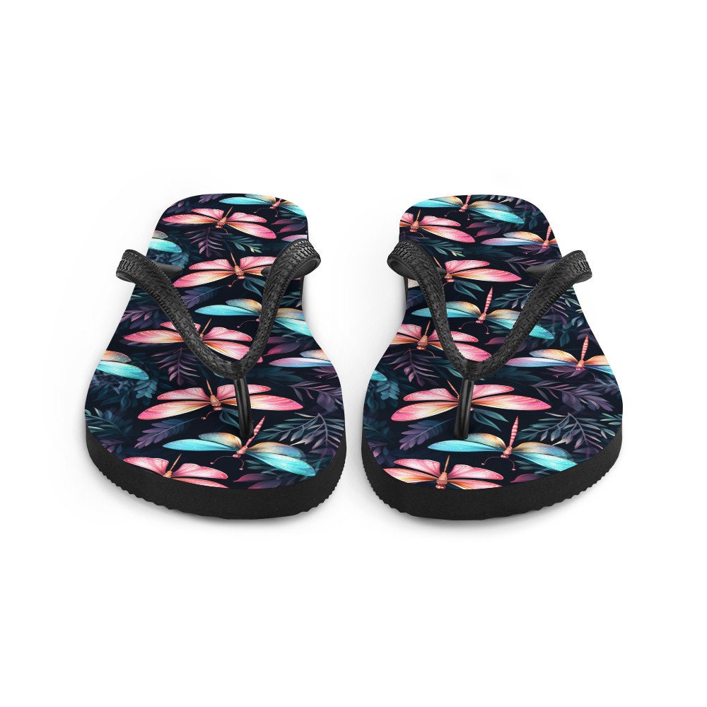hippieartzone - Dragonfly Summer Flip Flops
