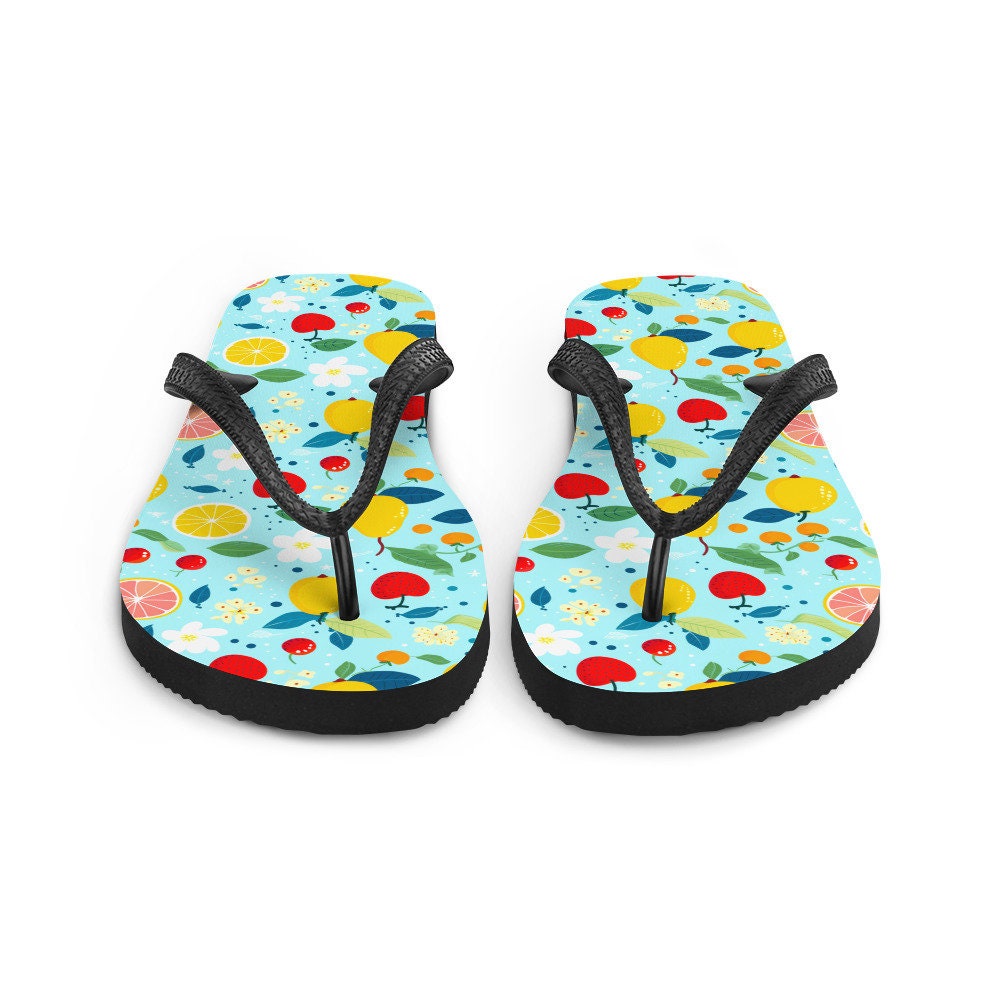 hippieartzone - Summer Fruit Garden Flip Flops