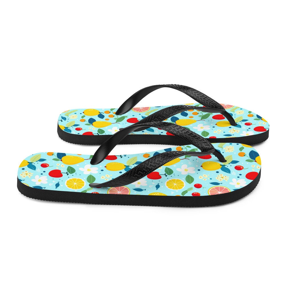 hippieartzone - Summer Fruit Garden Flip Flops