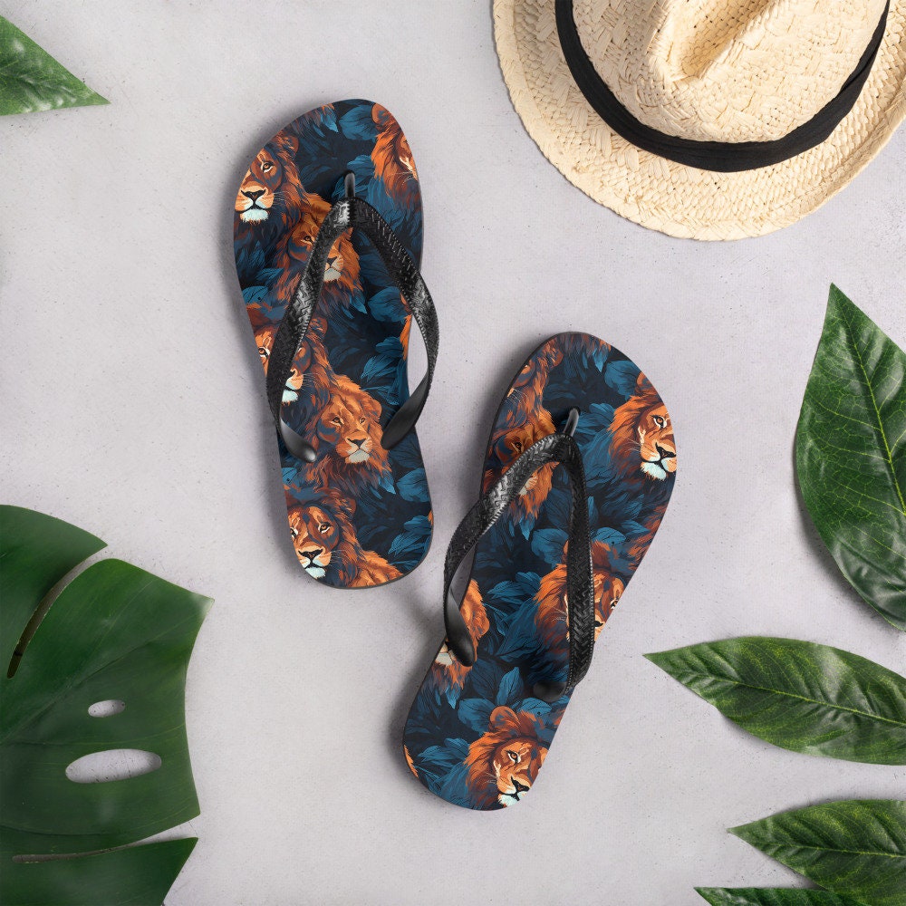 hippieartzone - Dual Lion Flip Flops