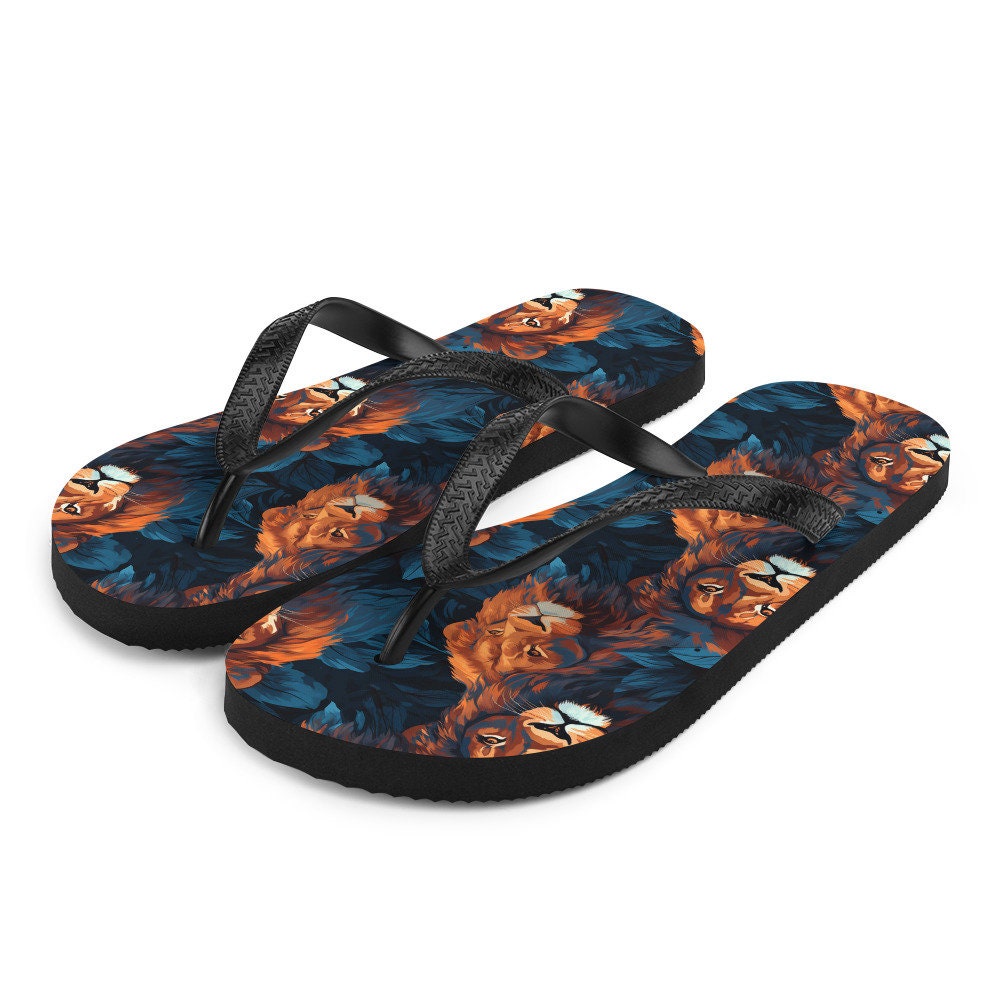 hippieartzone - Dual Lion Flip Flops