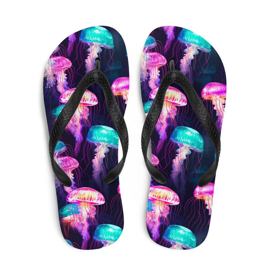 hippieartzone - Iridescent Jellyfish Flip Flops