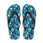 hippieartzone - Fluorite Gemstone Pattern Flip Flops