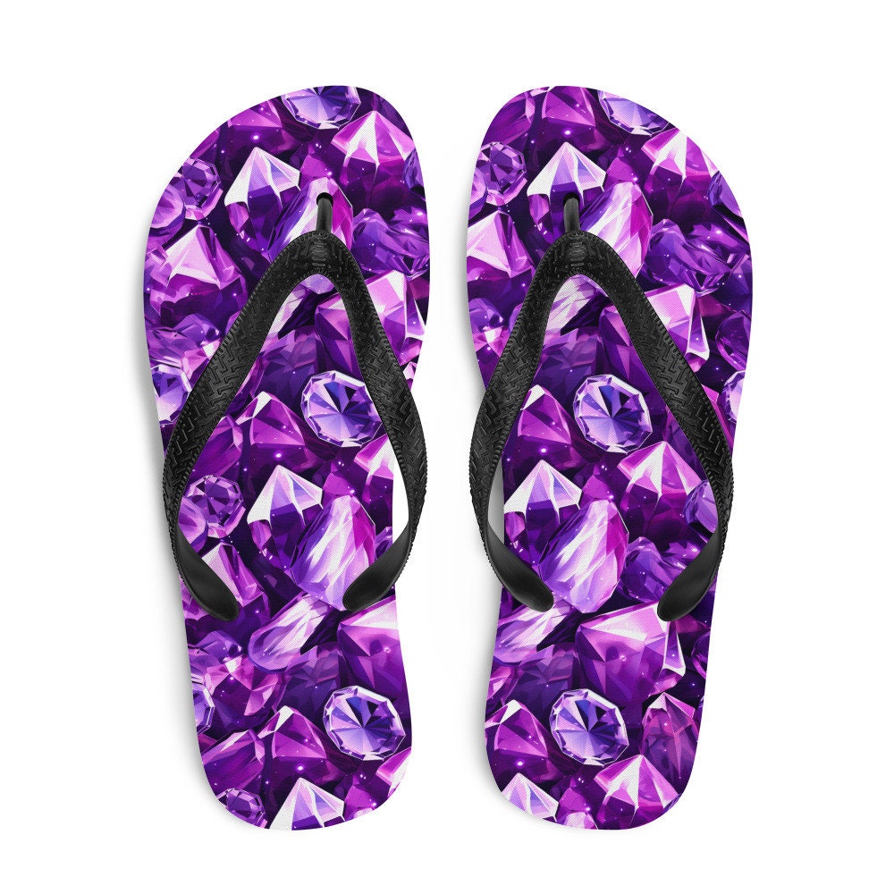 hippieartzone - Amethyst Summer Flip Flops