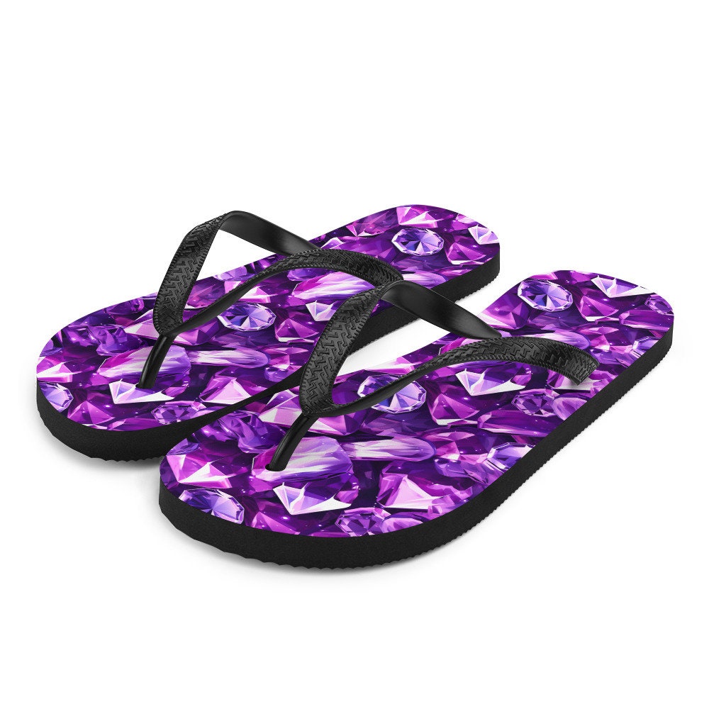 hippieartzone - Amethyst Summer Flip Flops