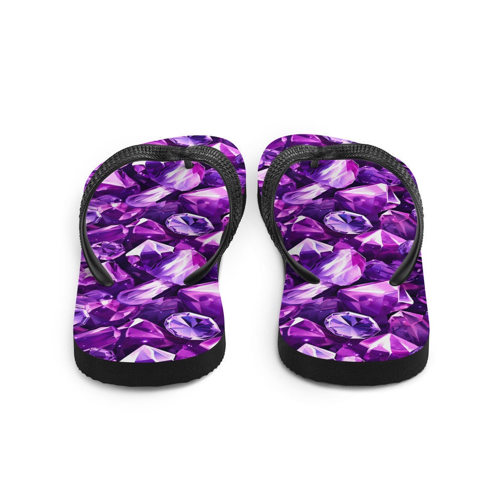 hippieartzone - Amethyst Summer Flip Flops